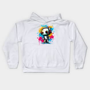 Cute cartoon Robot. Funny cyborg. Kids Hoodie